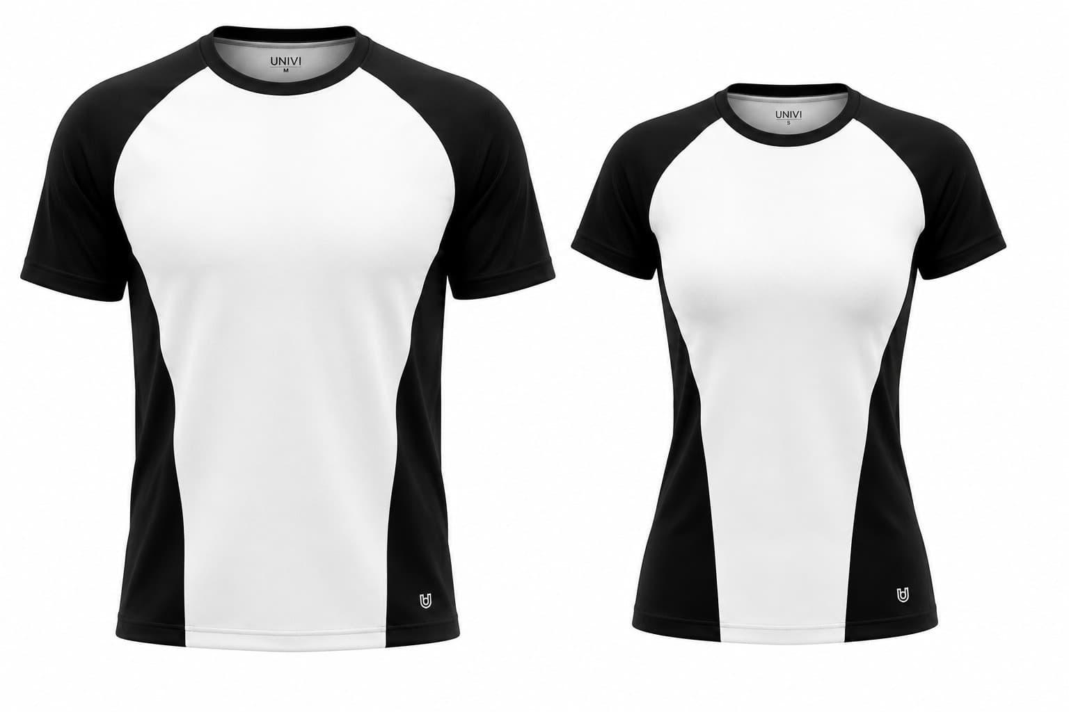 Áo Gym Thân Trắng Phối Tay Raglan Đen