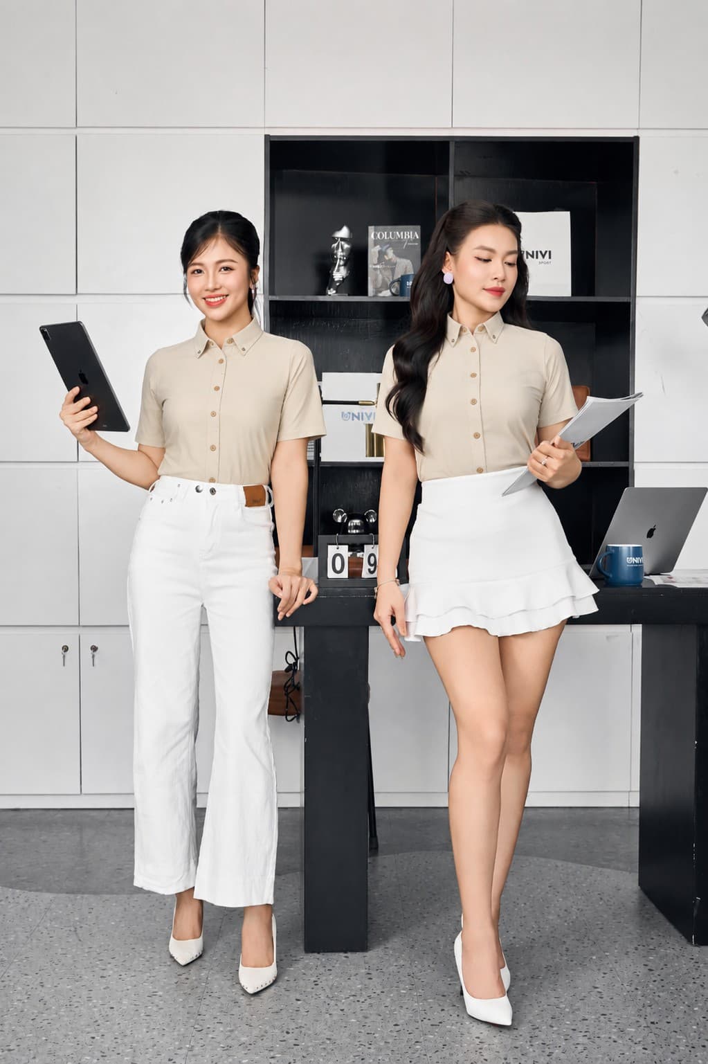 Sơ mi công sở nam nữ đồng bộ nhận diện thương hiệu doanh nghiệp