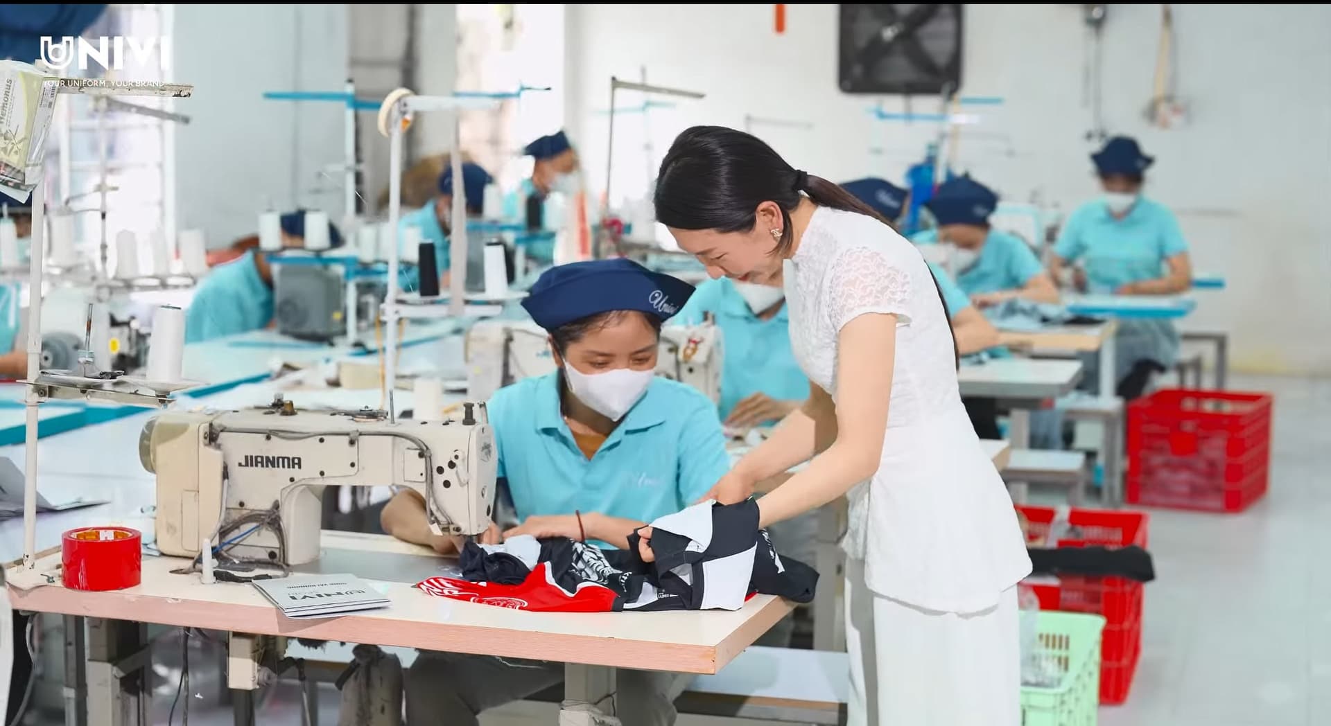 Xưởng sản xuất đồng phục thể thao Đồng Phục Univi tại Đan Phượng, Hà Nội — diện tích 2.000m²