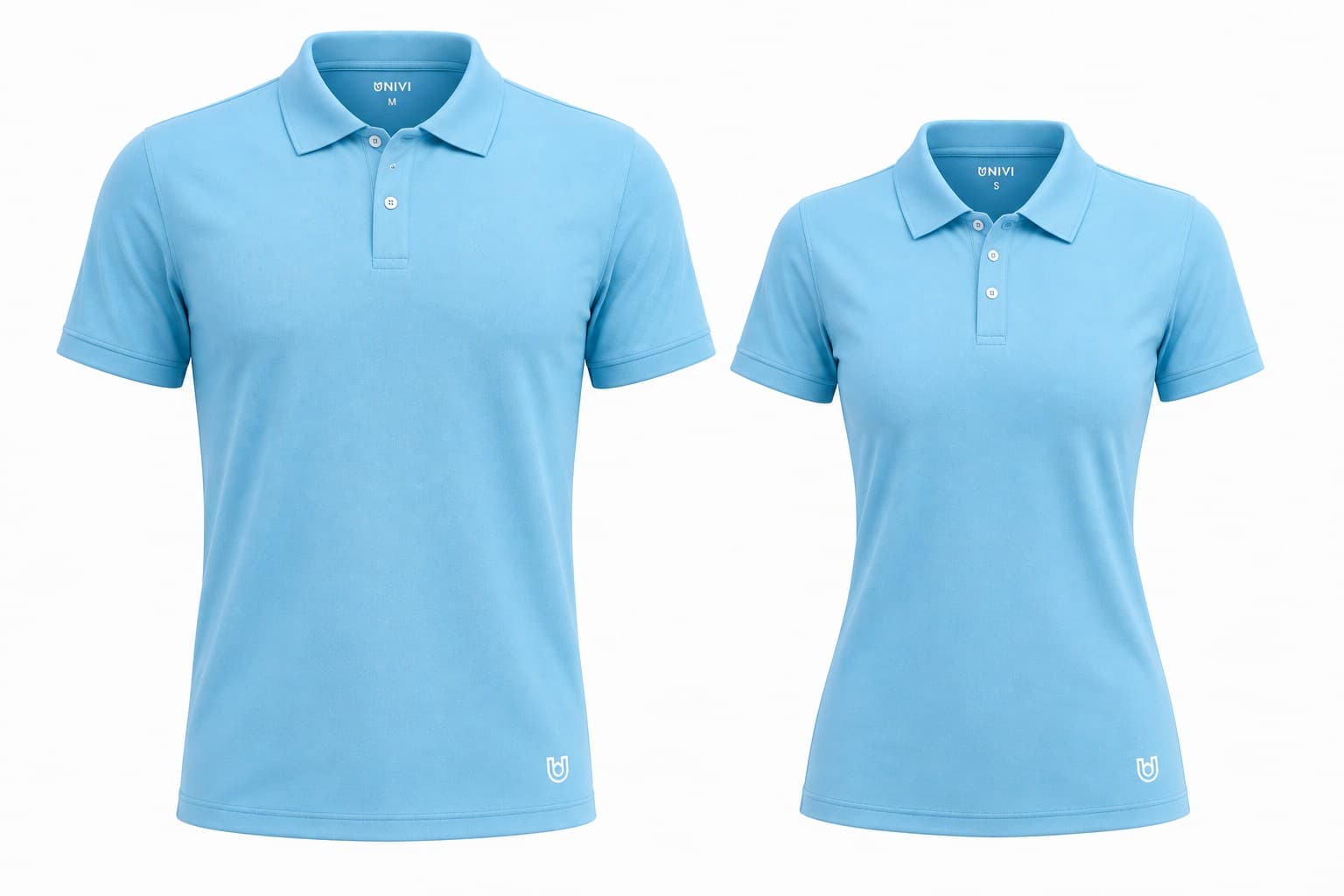Áo Polo Gym Xanh Dương Cổ Cúc Cổ Điển